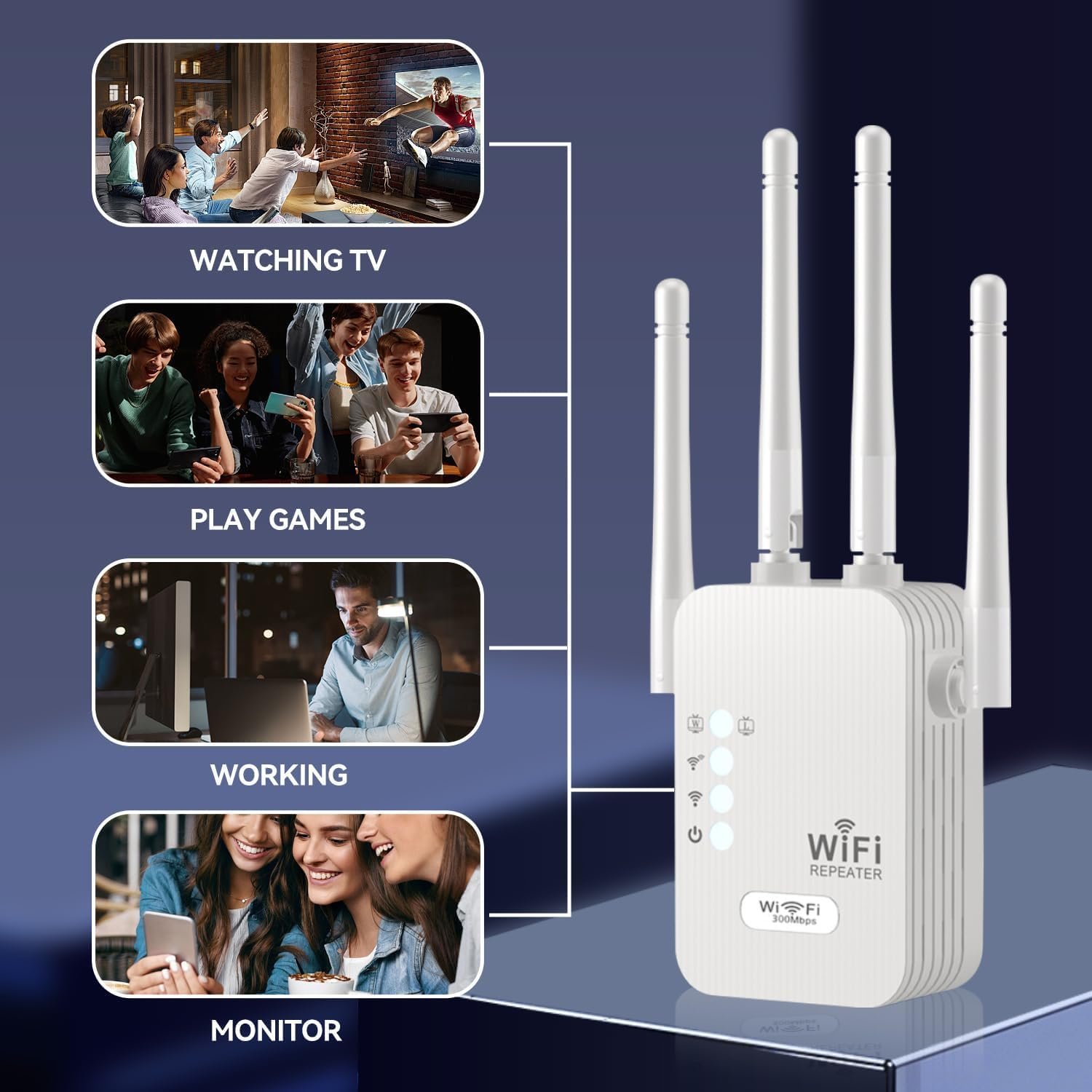 2024 WiFi Extender Signal Booster 1200mbps Wifi Amplifier 5G Wireless Wifi Repeater For Home Repeater with Ethernet Port